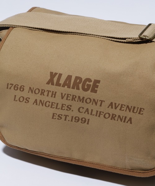 XLARGE（エクストララージ）の「CANVAS SHOULDER BAG（ショルダーバッグ・メンズ・ブラック/ベージュ・ONE SIZE）」の7枚目の写真