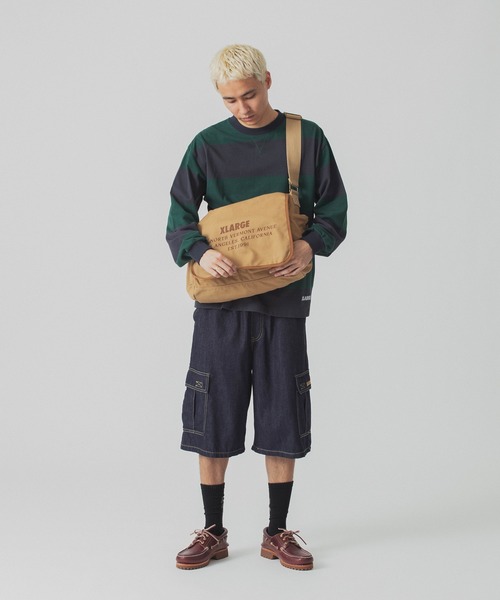 XLARGE（エクストララージ）の「CANVAS SHOULDER BAG（ショルダーバッグ・メンズ・ブラック/ベージュ・ONE SIZE）」の12枚目の写真