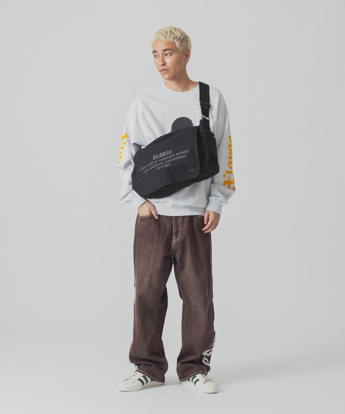 XLARGE（エクストララージ）の「CANVAS SHOULDER BAG（ショルダーバッグ・メンズ・ブラック/ベージュ・ONE SIZE）」の10枚目の写真