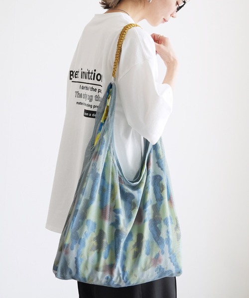 reca（レカ）の「マルチwayメッシュバッグ（トートバッグ・レディース・オレンジ/グリーン/グレー/ブラック/グリーン系その他/テラコッタ/ブルーグレー/グレイッシュベージュ/オフホワイト・ONE SIZE）」の14枚目の写真