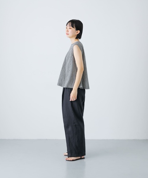 かぐれ - 新品＊かぐれ＊コットンリネンフレアブラウス かぐれ（カグレ）の「コットンリネンフレアブラウス（シャツ