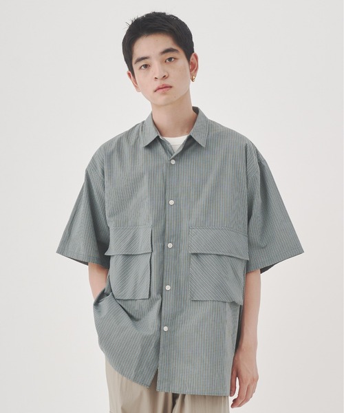 YOEL（ヨエル）の「YOEL - check shirt / チェックシャツ（シャツ/ブラウス・メンズ・ブルー/ベージュ・MEDIUM/LARGE）」の2枚目の写真