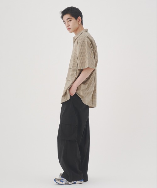YOEL（ヨエル）の「YOEL - check shirt / チェックシャツ（シャツ/ブラウス・メンズ・ブルー/ベージュ・MEDIUM/LARGE）」の19枚目の写真