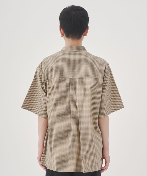 YOEL（ヨエル）の「YOEL - check shirt / チェックシャツ（シャツ/ブラウス・メンズ・ブルー/ベージュ・MEDIUM/LARGE）」の7枚目の写真