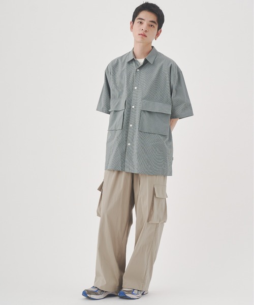 YOEL（ヨエル）の「YOEL - check shirt / チェックシャツ（シャツ/ブラウス・メンズ・ブルー/ベージュ・MEDIUM/LARGE）」の9枚目の写真