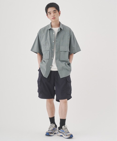 YOEL（ヨエル）の「YOEL - check shirt / チェックシャツ（シャツ/ブラウス・メンズ・ブルー/ベージュ・MEDIUM/LARGE）」の21枚目の写真