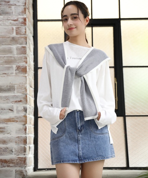 セール】レトロ裏地付きデニムミニスカート（デニムスカート）｜aimoha