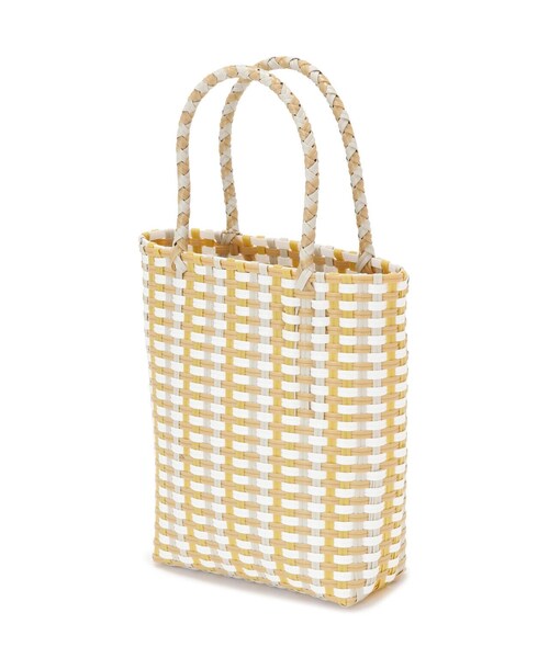 N.(N. Natural Beauty Basic)(エヌエヌナチュラルビューティーベーシック)の「プラカゴバッグ(トートバッグ・レディース・ブラック/イエロー・フリ-)」の9枚目の写真