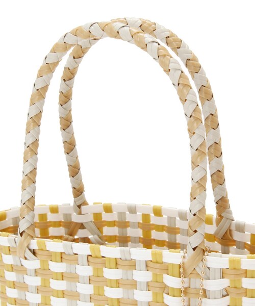 N.(N. Natural Beauty Basic)(エヌエヌナチュラルビューティーベーシック)の「プラカゴバッグ(トートバッグ・レディース・ブラック/イエロー・フリ-)」の10枚目の写真