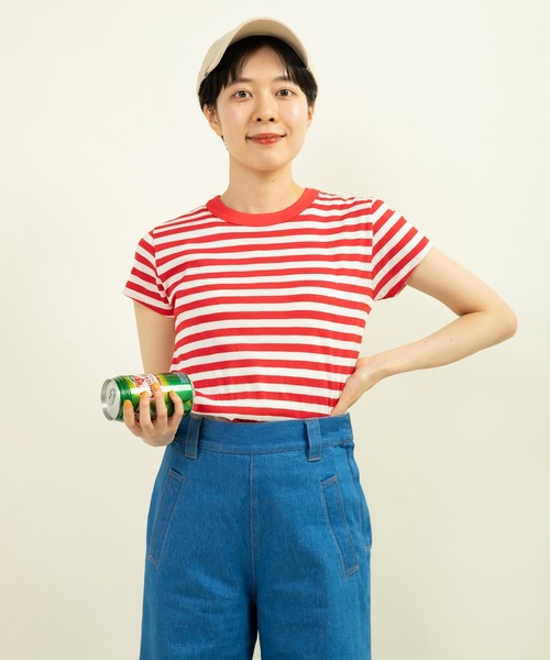 CHILD WOMAN（チャイルドウーマン）の「連シルフライスクルーネック 半袖Ｔシャツ（Tシャツ/カットソー・レディース・ブラック系その他/ピンク/サックスブルー/ブラック/ブラック系その他2/レッド系その他2/レッド系その他・FREE）」の7枚目の写真