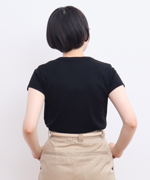 CHILD WOMAN（チャイルドウーマン）の「連シルフライスクルーネック 半袖Ｔシャツ（Tシャツ/カットソー・レディース・ブラック系その他/ピンク/サックスブルー/ブラック/ブラック系その他2/レッド系その他2/レッド系その他・FREE）」の9枚目の写真