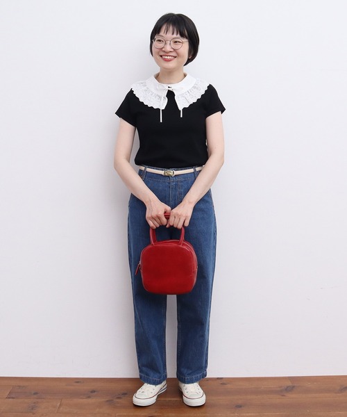 CHILD WOMAN（チャイルドウーマン）の「連シルフライスクルーネック 半袖Ｔシャツ（Tシャツ/カットソー・レディース・ブラック系その他/ピンク/サックスブルー/ブラック/ブラック系その他2/レッド系その他2/レッド系その他・FREE）」の11枚目の写真