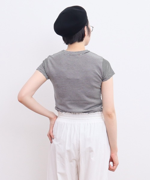 CHILD WOMAN（チャイルドウーマン）の「連シルフライスクルーネック 半袖Ｔシャツ（Tシャツ/カットソー・レディース・ブラック系その他/ピンク/サックスブルー/ブラック/ブラック系その他2/レッド系その他2/レッド系その他・FREE）」の16枚目の写真