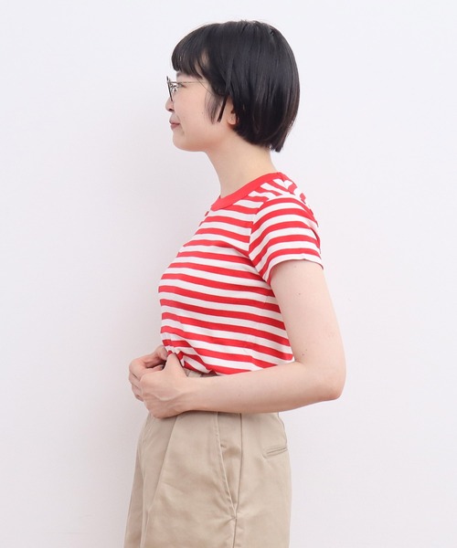 CHILD WOMAN（チャイルドウーマン）の「連シルフライスクルーネック 半袖Ｔシャツ（Tシャツ/カットソー・レディース・ブラック系その他/ピンク/サックスブルー/ブラック/ブラック系その他2/レッド系その他2/レッド系その他・FREE）」の22枚目の写真