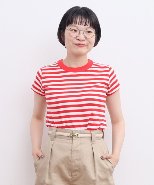 CHILD WOMAN（チャイルドウーマン）の「連シルフライスクルーネック 半袖Ｔシャツ（Tシャツ/カットソー・レディース・ブラック系その他/ピンク/サックスブルー/ブラック/ブラック系その他2/レッド系その他2/レッド系その他・FREE）」の21枚目の写真