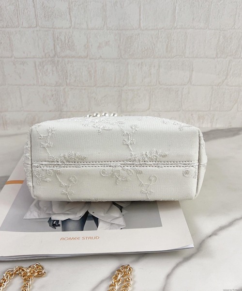 TONE SELECT GOODS（トーンセレクトグッズ）の「Liaa/花柄 パール がま口ショルダーバッグ A18353（ショルダーバッグ・レディース・ホワイト/グレー・FREE）」の8枚目の写真