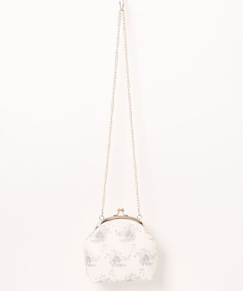 TONE SELECT GOODS（トーンセレクトグッズ）の「Liaa/花柄 パール がま口ショルダーバッグ A18353（ショルダーバッグ・レディース・ホワイト/グレー・FREE）」の3枚目の写真