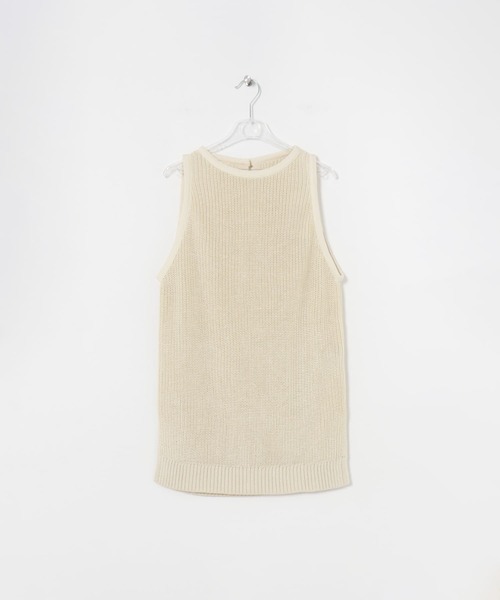 期間限定値下げ！新品未使用MEDI MALTA SCENERY TANK TOP aquagarage ニットタンクトップ レディース 太ストラップ 春 夏