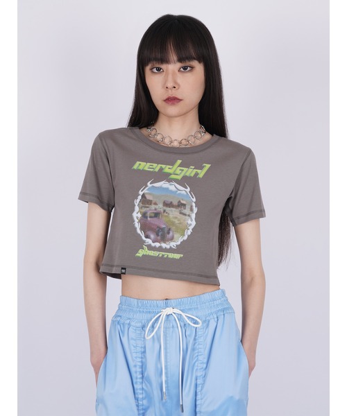 PAMEO POSE(パメオポーズ)の「【ZOZO限定カラー】Nerd Girl Tour Mirror Tee(Tシャツ/カットソー・レディース・ブラック/チャコールグレー/ブルー/ホワイト/ピンク・SMALL/LARGE)」の13枚目の写真