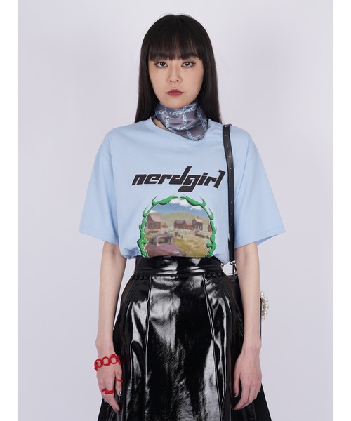 PAMEO POSE(パメオポーズ)の「【ZOZO限定カラー】Nerd Girl Tour Mirror Tee(Tシャツ/カットソー・レディース・ブラック/チャコールグレー/ブルー/ホワイト/ピンク・SMALL/LARGE)」の17枚目の写真