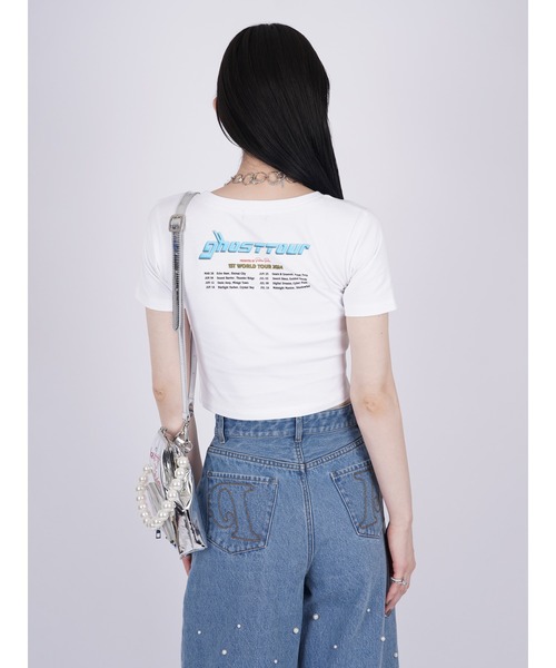 PAMEO POSE(パメオポーズ)の「【ZOZO限定カラー】Nerd Girl Tour Mirror Tee(Tシャツ/カットソー・レディース・ブラック/チャコールグレー/ブルー/ホワイト/ピンク・SMALL/LARGE)」の20枚目の写真