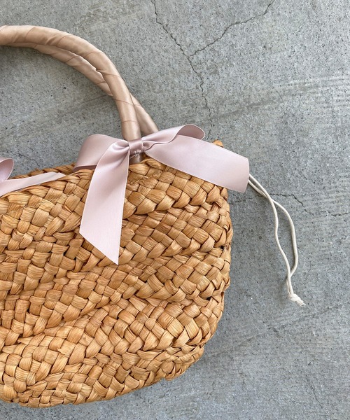 Teem Store（チームストア）の「リボン モチーフ ザツザイ バッグ（かごバッグ・レディース・ブラック/ベージュ・F）」の16枚目の写真