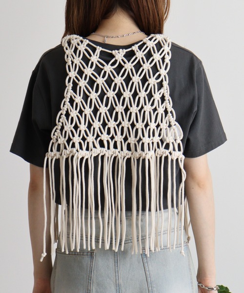 FUNALIVE（ファンアライブ）の「je crois soi ハンドメイド　マクラメビスチェ（キャミソール・レディース・ベージュ・FREE）」の9枚目の写真