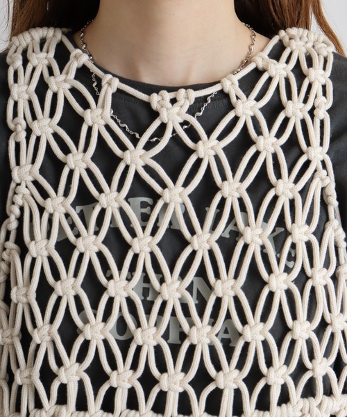 FUNALIVE（ファンアライブ）の「je crois soi ハンドメイド　マクラメビスチェ（キャミソール・レディース・ベージュ・FREE）」の10枚目の写真