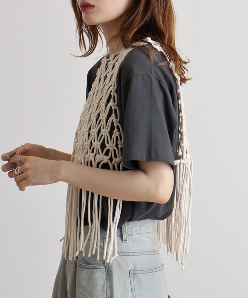 FUNALIVE（ファンアライブ）の「je crois soi ハンドメイド　マクラメビスチェ（キャミソール・レディース・ベージュ・FREE）」の4枚目の写真