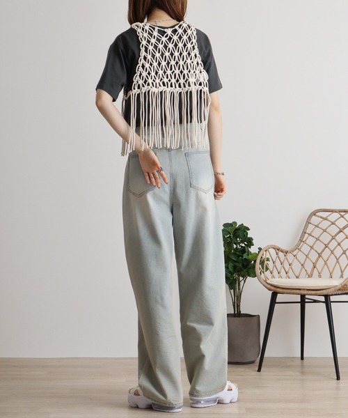 FUNALIVE（ファンアライブ）の「je crois soi ハンドメイド　マクラメビスチェ（キャミソール・レディース・ベージュ・FREE）」の6枚目の写真