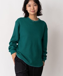 ローゲージ鹿の子ブランケットステッチロンTee