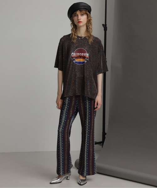 mag.by c（マグバイシー）の「(mag.by c)ジャカードセミフレアパンツ（その他パンツ・レディース・ネイビー/ピンク・SMALL/MEDIUM）」の9枚目の写真