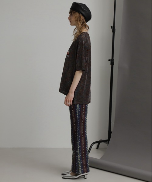 mag.by c（マグバイシー）の「(mag.by c)ジャカードセミフレアパンツ（その他パンツ・レディース・ネイビー/ピンク・SMALL/MEDIUM）」の10枚目の写真