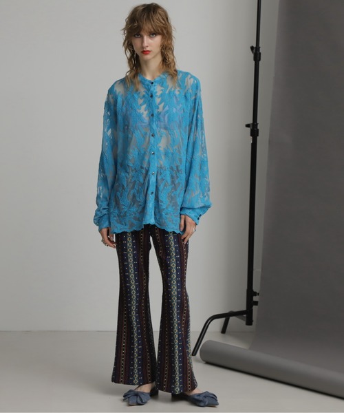 mag.by c（マグバイシー）の「(mag.by c)ジャカードセミフレアパンツ（その他パンツ・レディース・ネイビー/ピンク・SMALL/MEDIUM）」の13枚目の写真