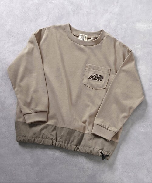 F.O.KIDS(エフオーキッズ)の「【速乾】ソッカンギアポケット長袖Tシャツ(Tシャツ/カットソー・キッズ・ブラック/ダークグリーン/ベージュ/キナリ・80/90/95/100/110/120/130/140/150)」の3枚目の写真