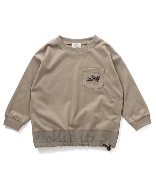 F.O.KIDS(エフオーキッズ)の「【速乾】ソッカンギアポケット長袖Tシャツ(Tシャツ/カットソー・キッズ・ブラック/ダークグリーン/ベージュ/キナリ・80/90/95/100/110/120/130/140/150)」の12枚目の写真