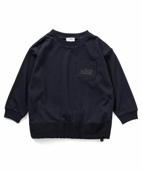 F.O.KIDS(エフオーキッズ)の「【速乾】ソッカンギアポケット長袖Tシャツ(Tシャツ/カットソー・キッズ・ブラック/ダークグリーン/ベージュ/キナリ・80/90/95/100/110/120/130/140/150)」の9枚目の写真