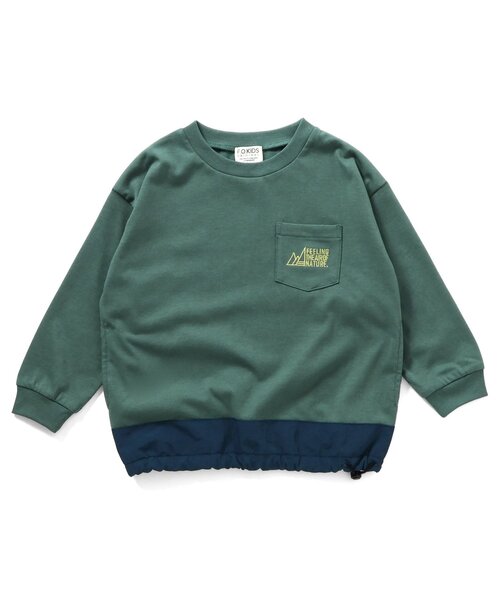 F.O.KIDS(エフオーキッズ)の「【速乾】ソッカンギアポケット長袖Tシャツ(Tシャツ/カットソー・キッズ・ブラック/ダークグリーン/ベージュ/キナリ・80/90/95/100/110/120/130/140/150)」の8枚目の写真