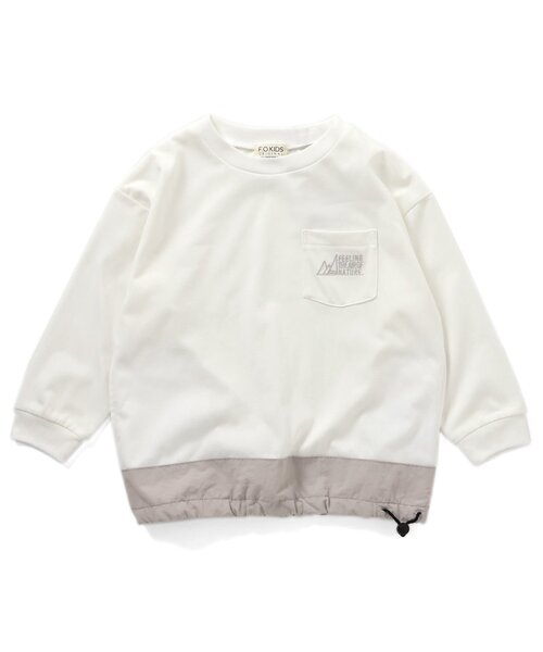 F.O.KIDS(エフオーキッズ)の「【速乾】ソッカンギアポケット長袖Tシャツ(Tシャツ/カットソー・キッズ・ブラック/ダークグリーン/ベージュ/キナリ・80/90/95/100/110/120/130/140/150)」の7枚目の写真
