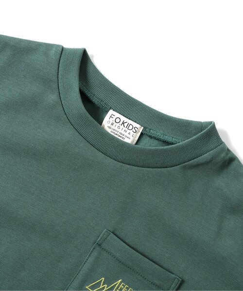 F.O.KIDS(エフオーキッズ)の「【速乾】ソッカンギアポケット長袖Tシャツ(Tシャツ/カットソー・キッズ・ブラック/ダークグリーン/ベージュ/キナリ・80/90/95/100/110/120/130/140/150)」の6枚目の写真