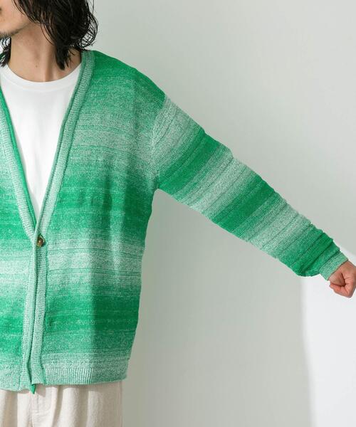 URBAN RESEARCH Sonny Label(アーバンリサーチサニーレーベル)の「スペースダイライトニットカーディガン(カーディガン/ボレロ・メンズ・オレンジ/グリーン/ブルー・MEDIUM/LARGE)」の19枚目の写真