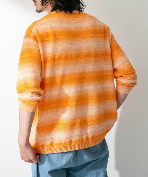 URBAN RESEARCH Sonny Label(アーバンリサーチサニーレーベル)の「スペースダイライトニットカーディガン(カーディガン/ボレロ・メンズ・オレンジ/グリーン/ブルー・MEDIUM/LARGE)」の10枚目の写真