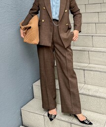 NOLLEY’S Sophi | ウォッシャブルシャークツータックワイドパンツ(その他パンツ)