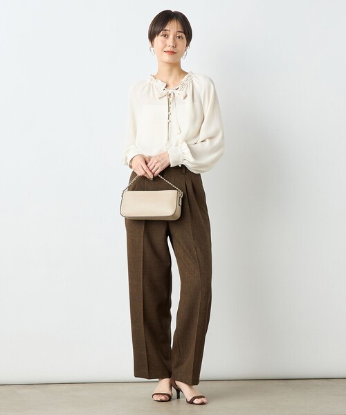 NOLLEY’S Sophi（ノーリーズソフィ）の「ウォッシャブルシャークツータックワイドパンツ（その他パンツ・レディース・ブラウン系その他/グレー系その他/ネイビー・34/36/38）」の11枚目の写真