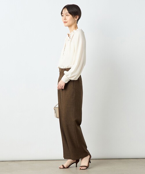 NOLLEY’S Sophi（ノーリーズソフィ）の「ウォッシャブルシャークツータックワイドパンツ（その他パンツ・レディース・ブラウン系その他/グレー系その他/ネイビー・34/36/38）」の13枚目の写真