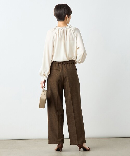 NOLLEY’S Sophi（ノーリーズソフィ）の「ウォッシャブルシャークツータックワイドパンツ（その他パンツ・レディース・ブラウン系その他/グレー系その他/ネイビー・34/36/38）」の14枚目の写真