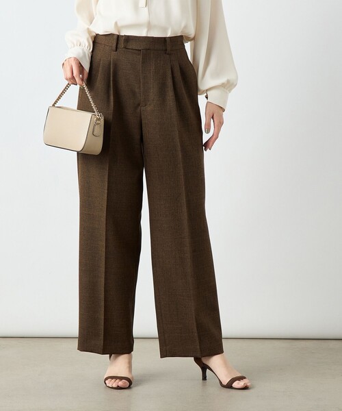 NOLLEY’S Sophi（ノーリーズソフィ）の「ウォッシャブルシャークツータックワイドパンツ（その他パンツ・レディース・ブラウン系その他/グレー系その他/ネイビー・34/36/38）」の16枚目の写真