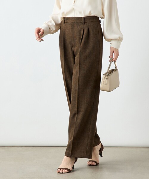 NOLLEY’S Sophi（ノーリーズソフィ）の「ウォッシャブルシャークツータックワイドパンツ（その他パンツ・レディース・ブラウン系その他/グレー系その他/ネイビー・34/36/38）」の20枚目の写真