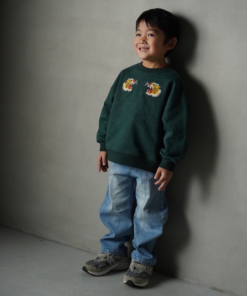 MAKE YOUR DAY（メイクユアデイ）の「カーブデニムパンツ■80～140cm（デニムパンツ・キッズ・ブラック/ブルー/ネイビー・140/130/120/110/100/90/80）」の22枚目の写真