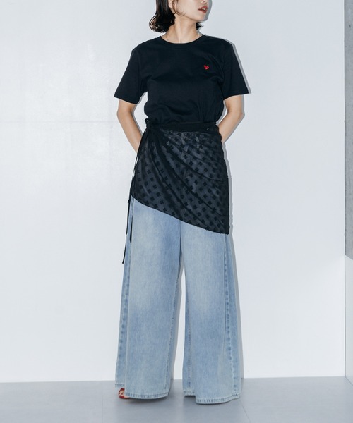 LIENCOEUR（リアンクール）の「ビオラリボンシアースカート（スカート・レディース・ホワイト/ブラック・FREE）」の18枚目の写真